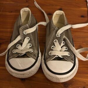 Brown Canvas Sneakers with White Laces